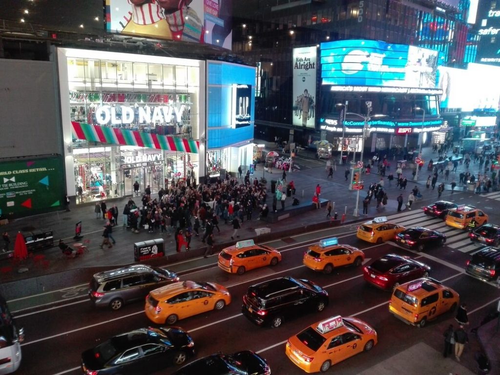 Times Square desde Minksoff Theatre