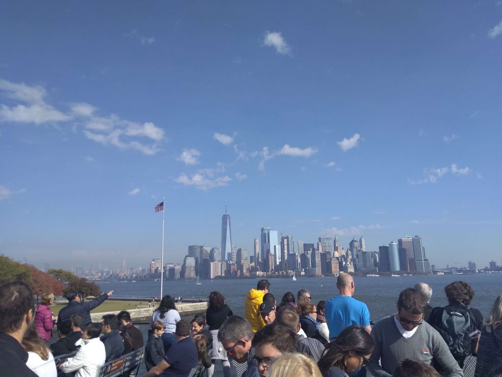 Foto desde el ferry Statue cruises